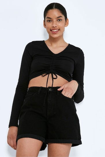 MAY High Waist Mom Shorts For Women - DENIMS