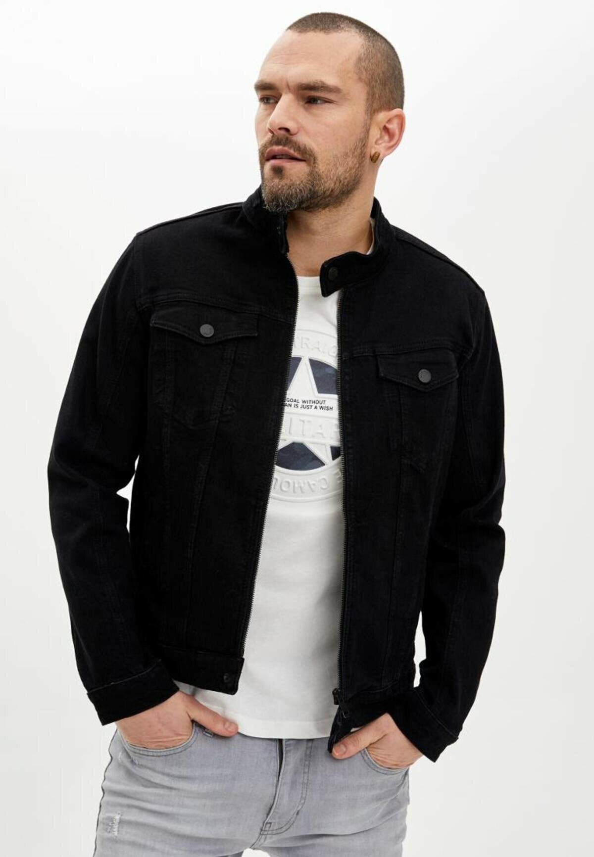 Mens Denim Jacket Stretchable Fine Lycra - DENIMS