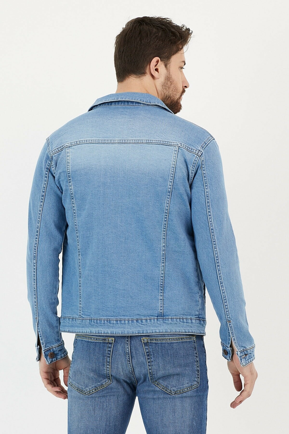 Mens Denim Jacket Stretchable Fine Lycra - DENIMS