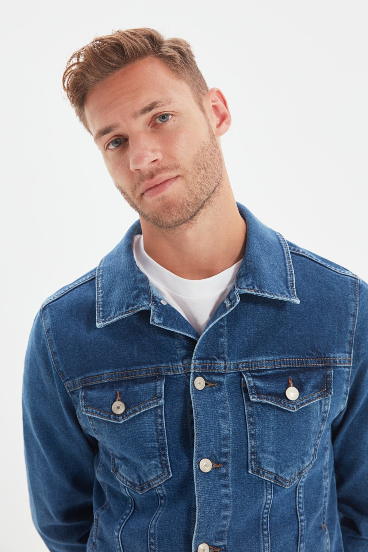 Mens Denim Jacket Stretchable Fine Lycra - DENIMS