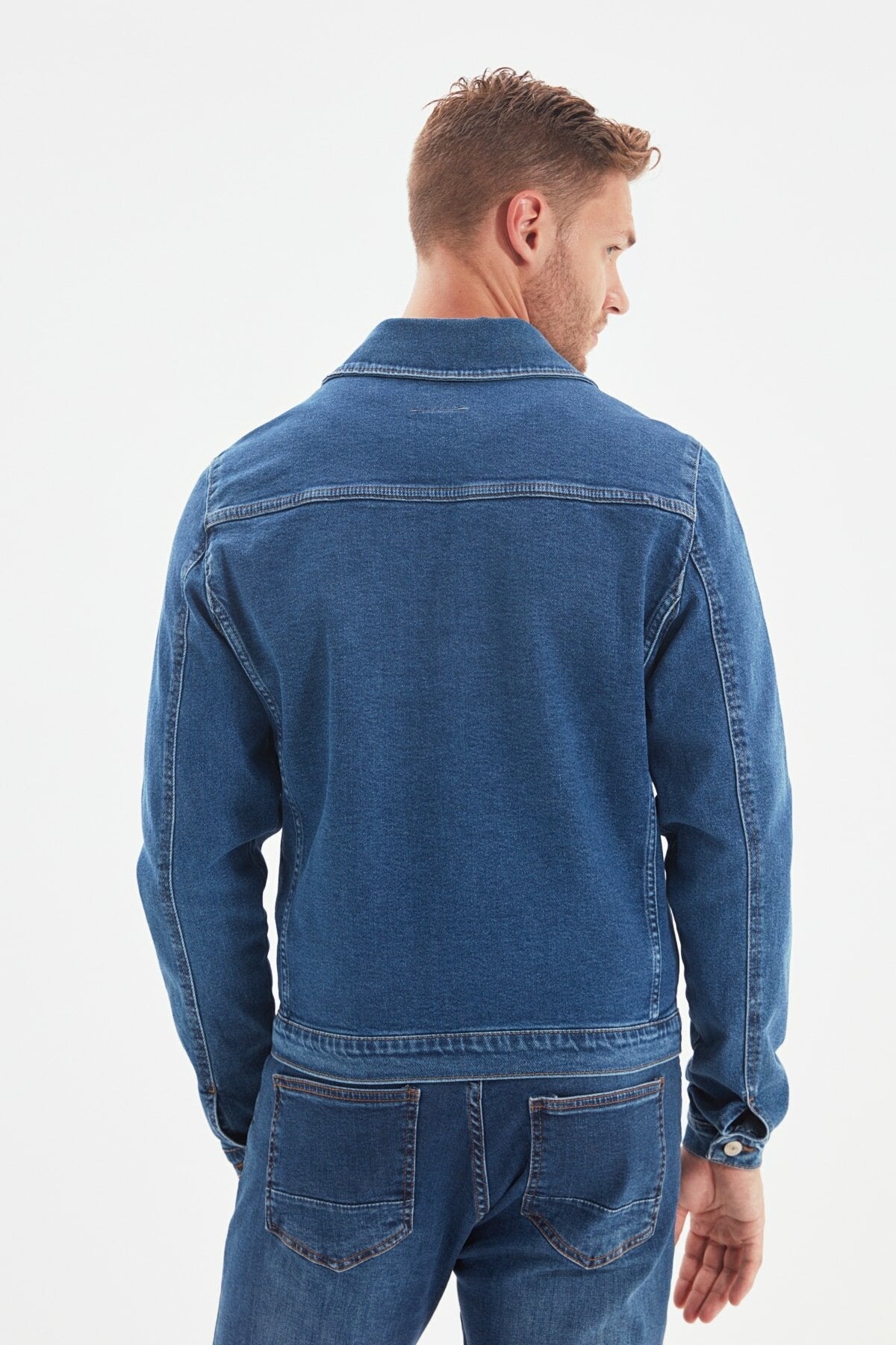 Mens Denim Jacket Stretchable Fine Lycra - DENIMS