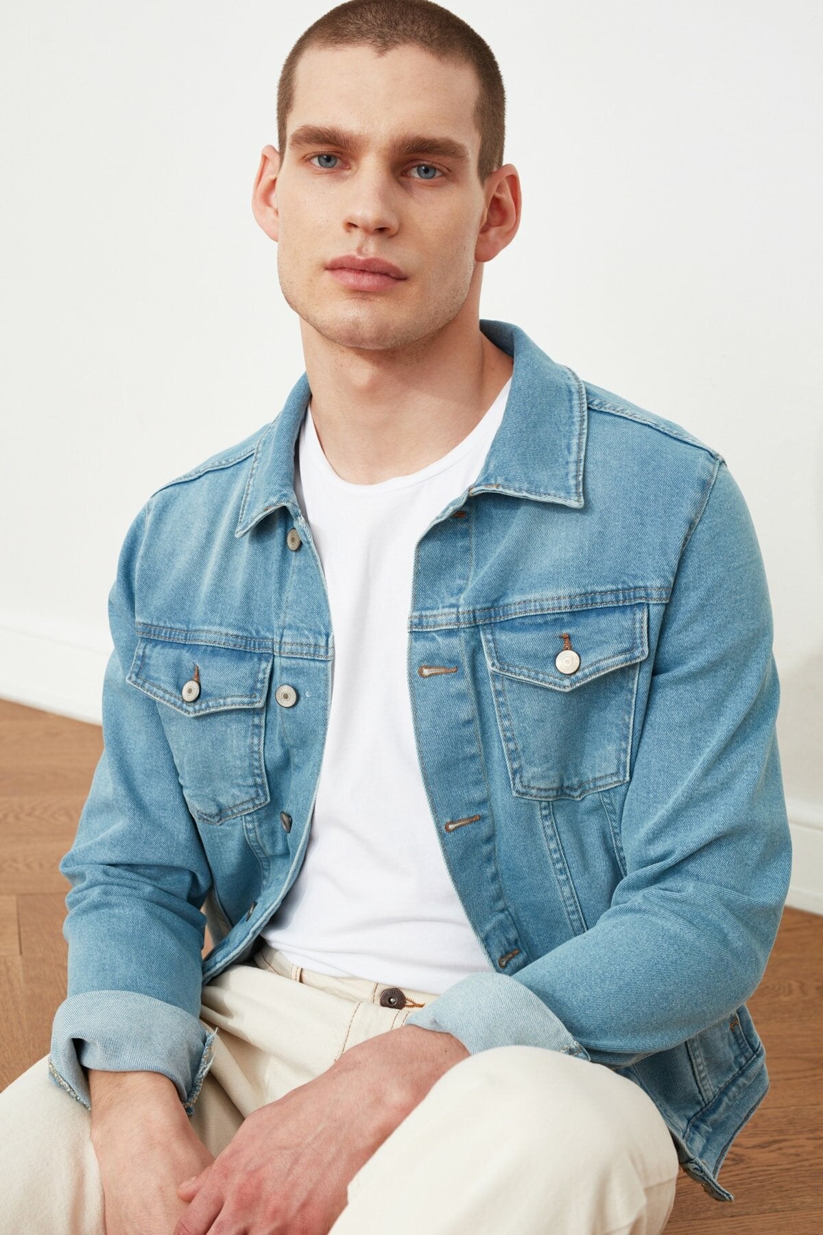 Mens Denim Jacket Stretchable Fine Lycra - DENIMS