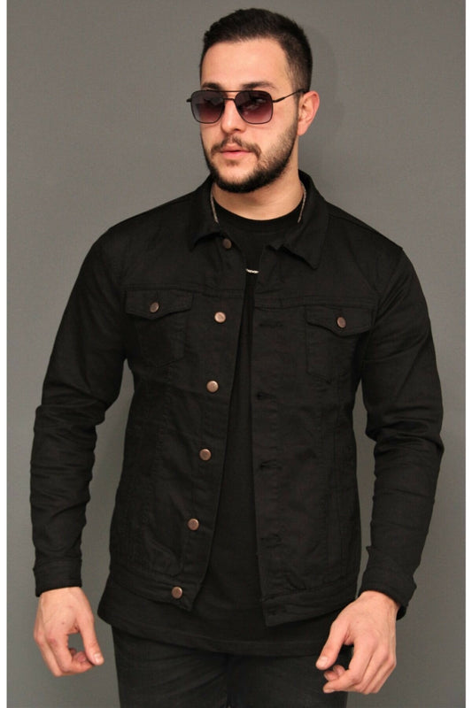 Mens Denim Jacket Stretchable Fine Lycra - DENIMS