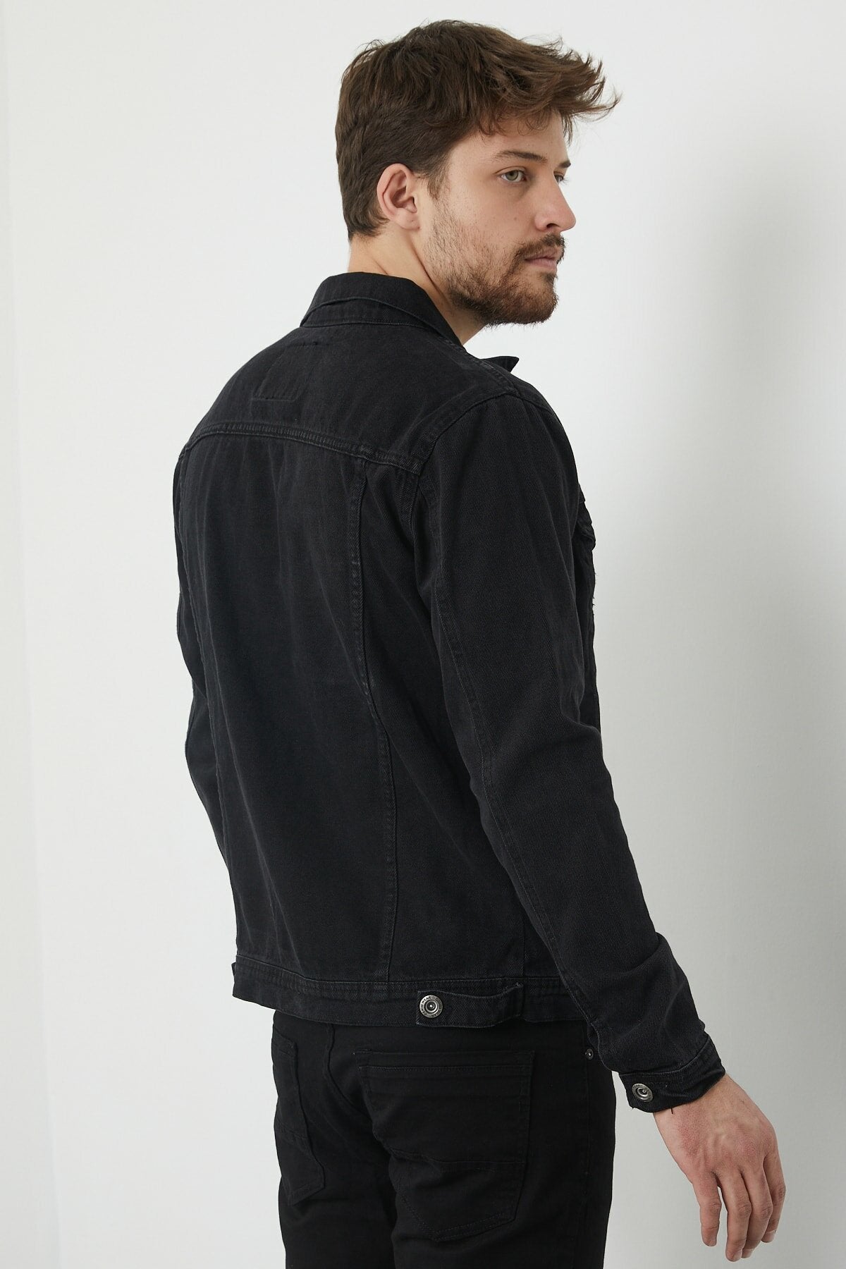 Mens Denim Jacket Stretchable Fine Lycra - DENIMS