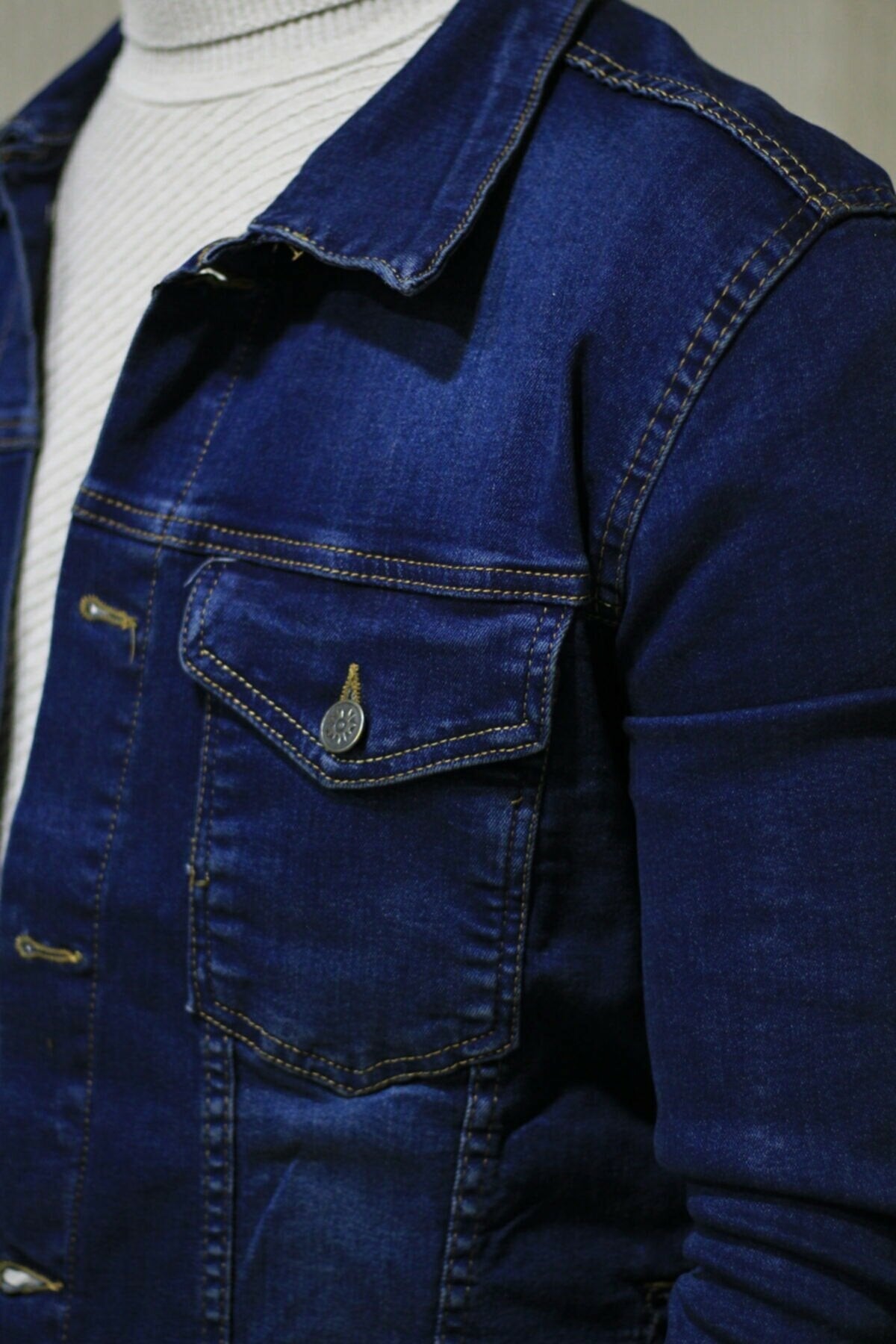 Mens Denim Jacket Stretchable Fine Lycra - DENIMS