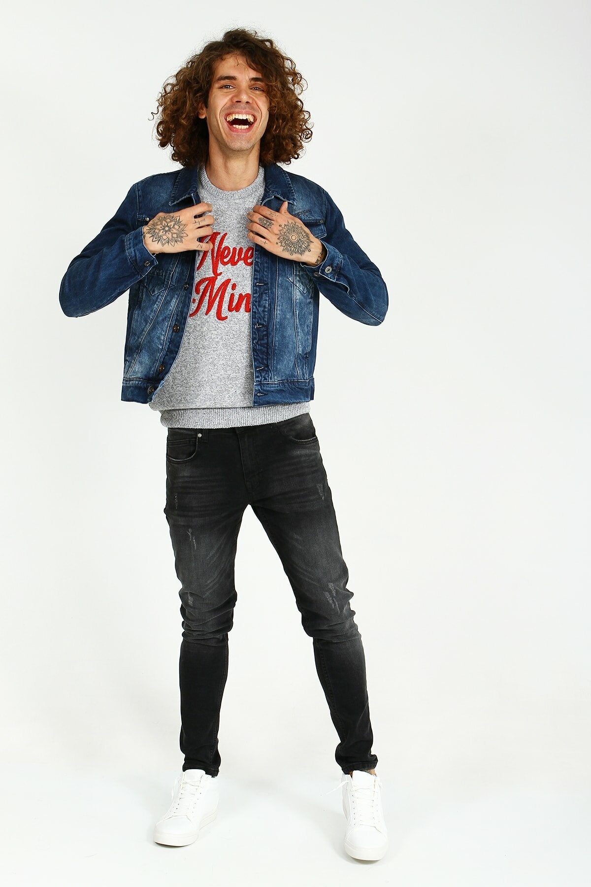 Mens Denim Jacket Stretchable Fine Lycra - DENIMS