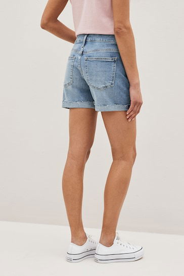 Mid Rise Girlfriend Shorts By Ace For Women - DENIMS