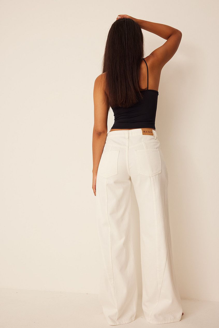 Mid Rise Straight Denim - DENIMS