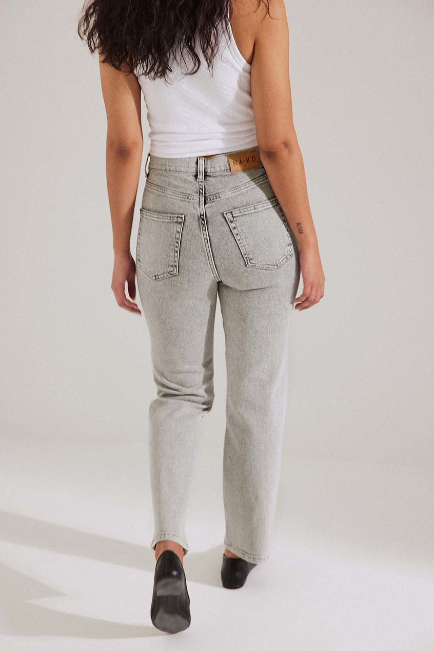 Organic Straight High Waist Jeans For Womens - DENIMS