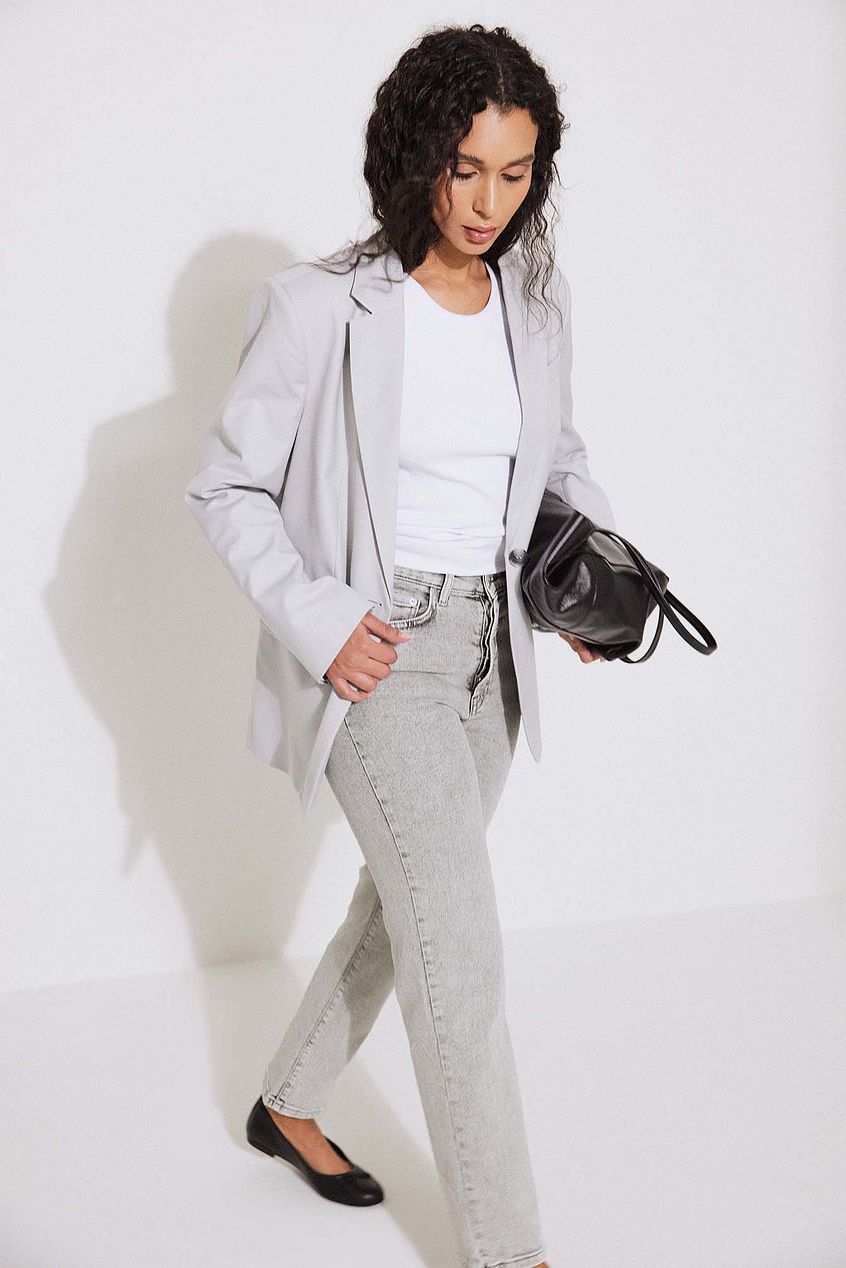 Organic Straight High Waist Jeans For Womens - DENIMS