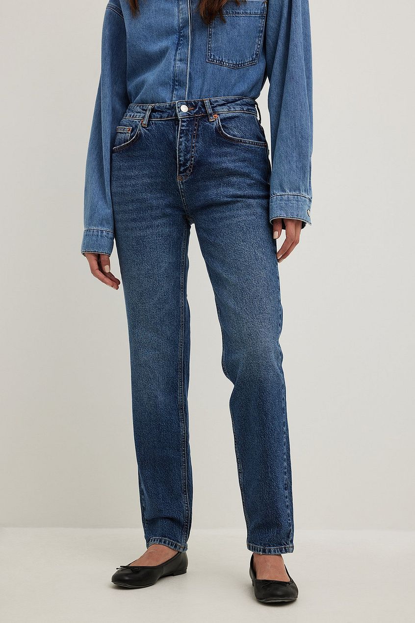 Slim Mid Waist Jeans - DENIMS