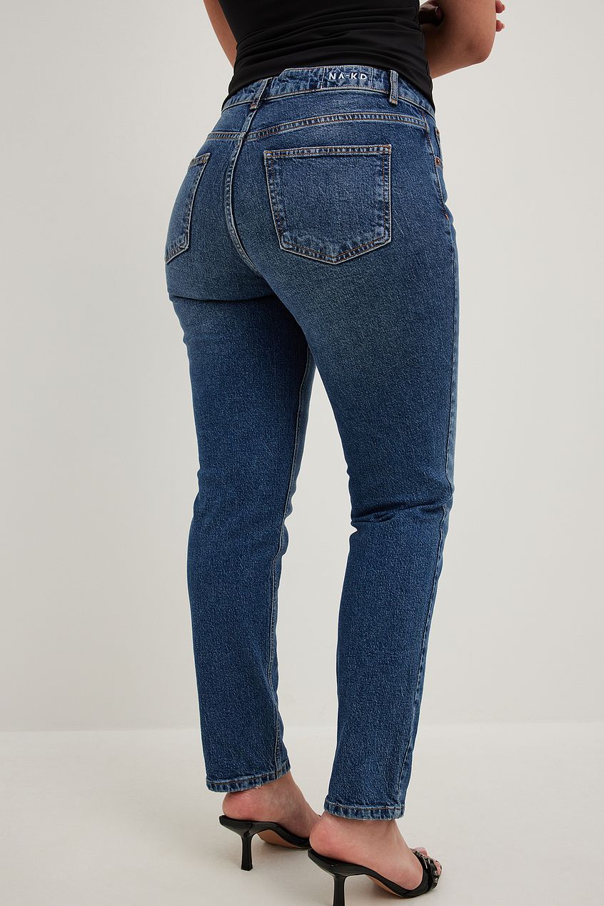 Slim Mid Waist Jeans - DENIMS