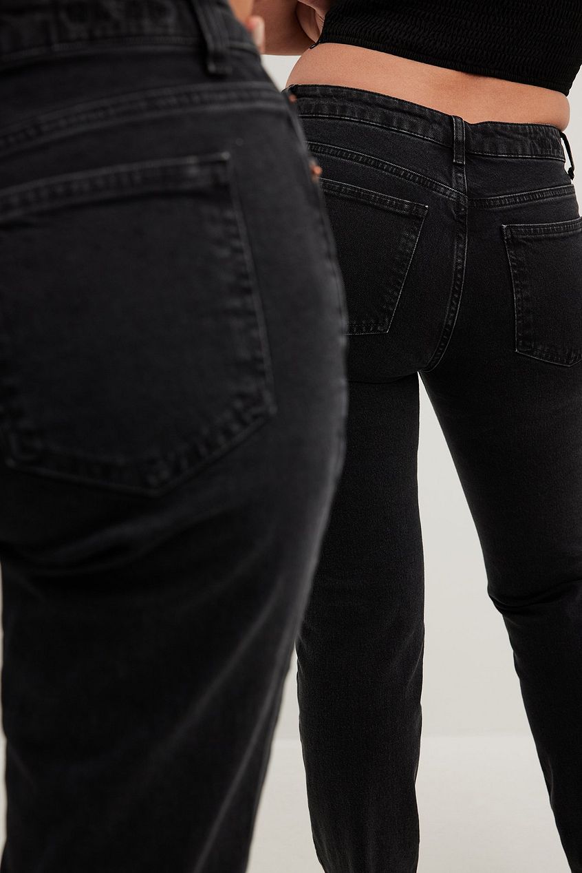 Slim Mid Waist Jeans - DENIMS