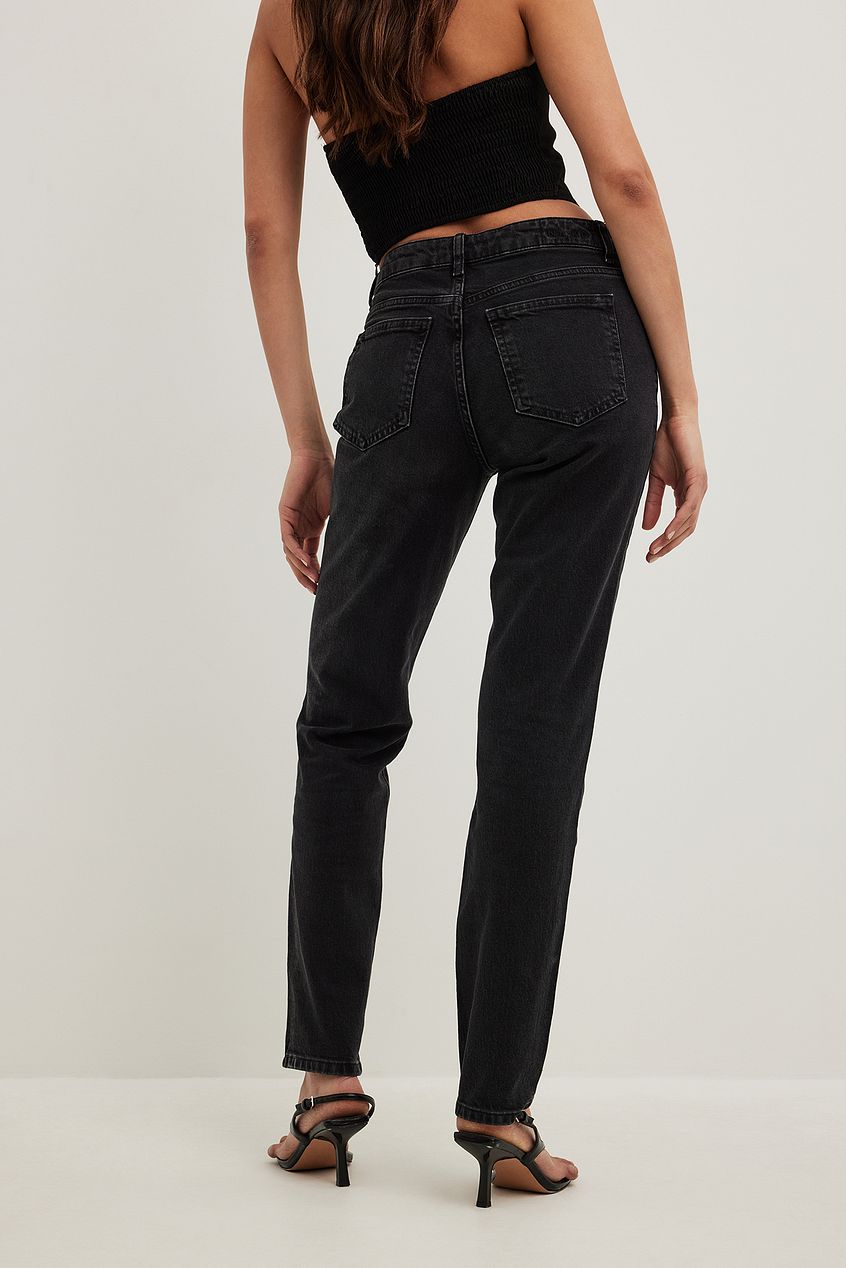 Slim Mid Waist Jeans - DENIMS