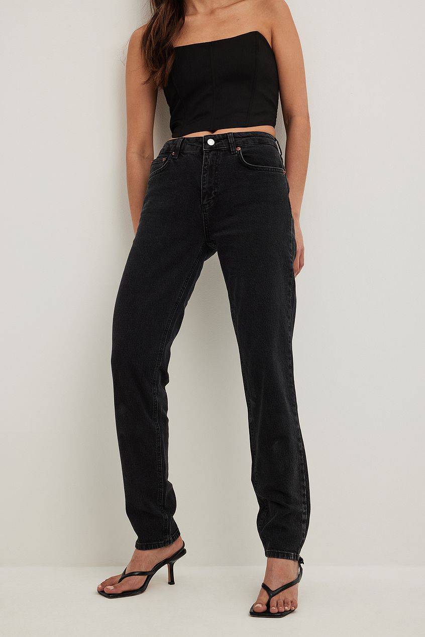 Slim Mid Waist Jeans - DENIMS
