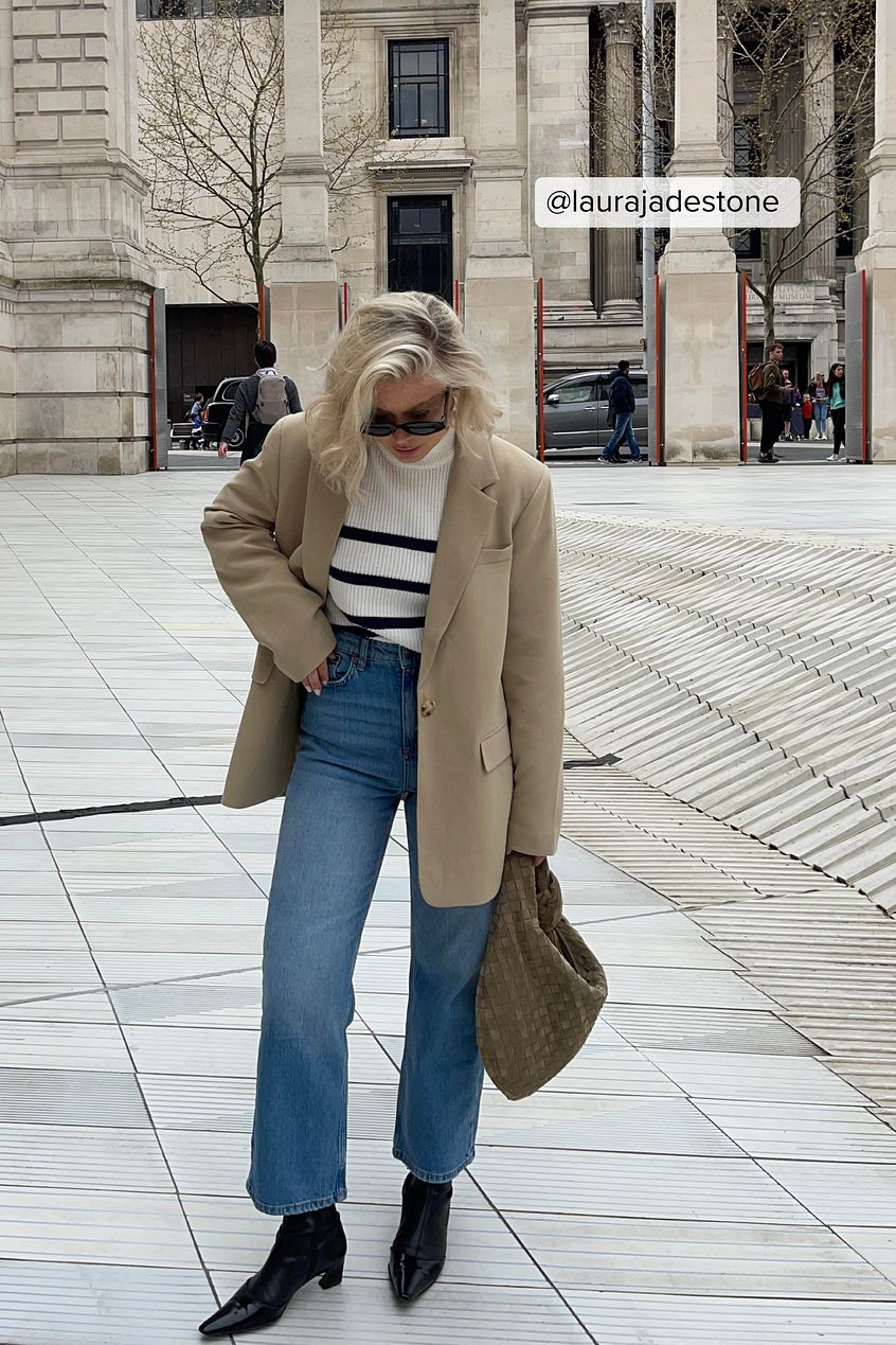 Straight High Waist Cropped Jeans For Womens - DENIMS