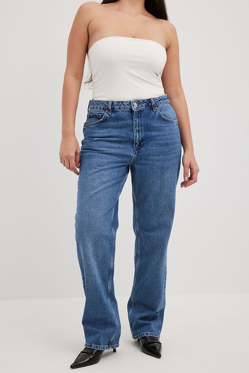 Straight High Waist Jeans For Womens - DENIMS