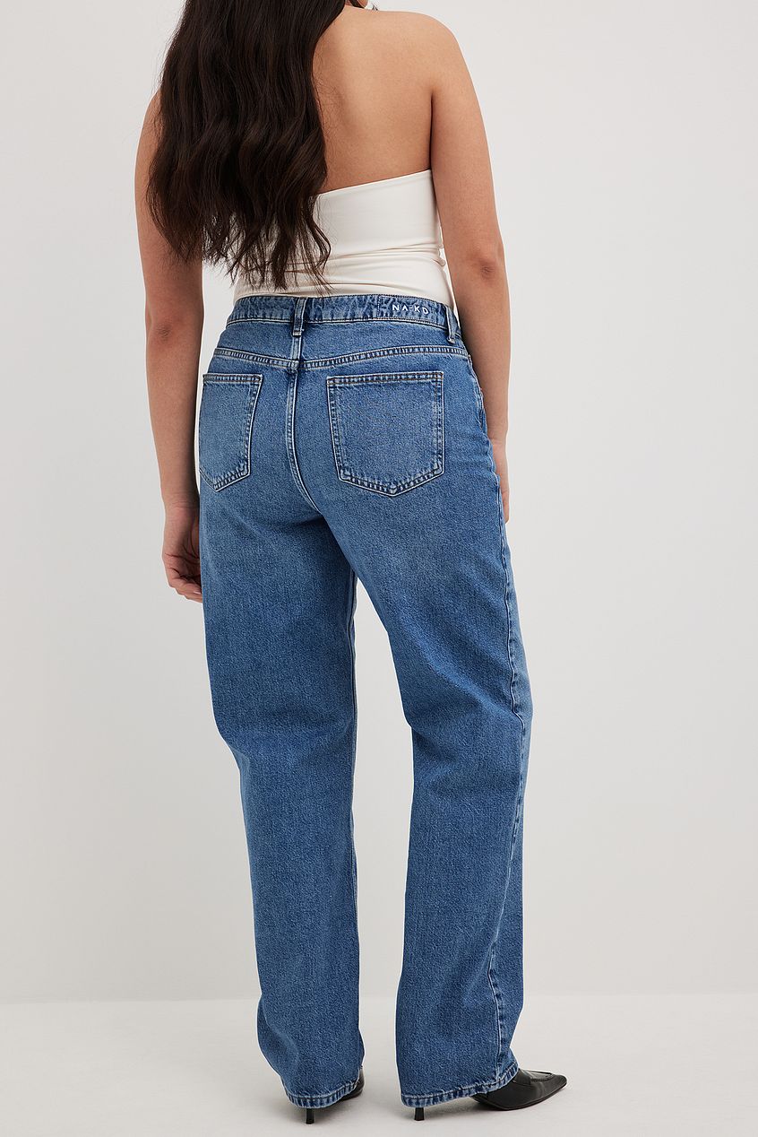 Straight High Waist Jeans For Womens - DENIMS
