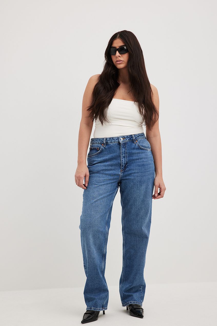 Straight High Waist Jeans For Womens - DENIMS