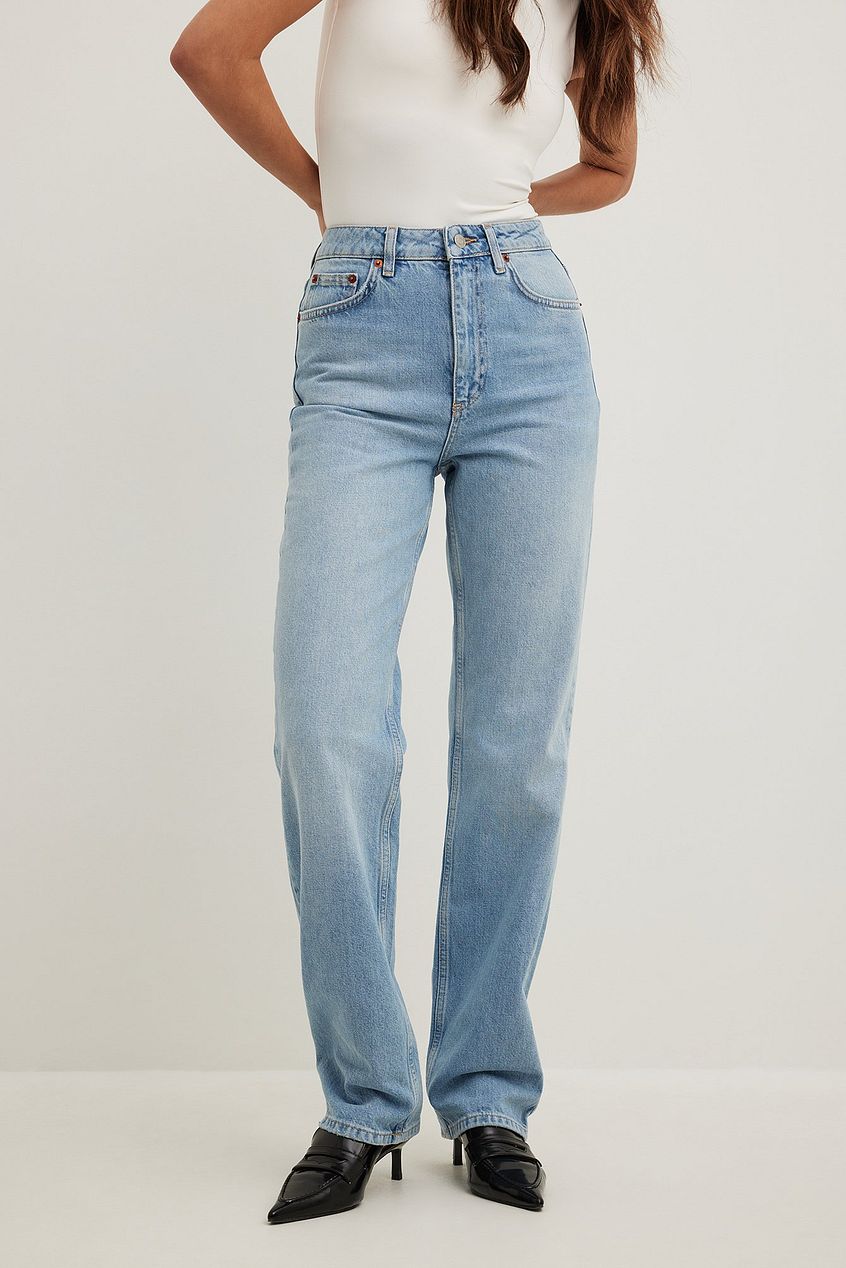 Straight High Waist Jeans For Womens - DENIMS