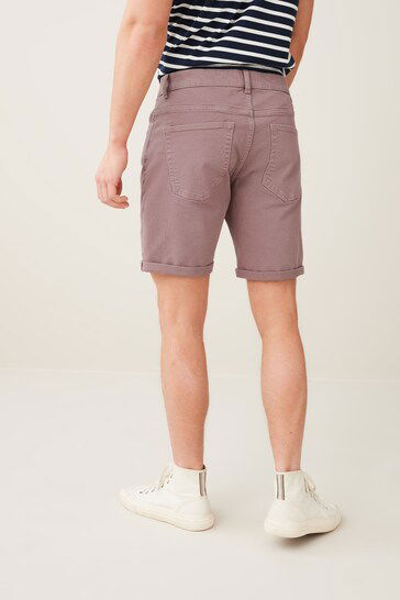 Stretch Denim Shorts For Mens Purple - DENIMS
