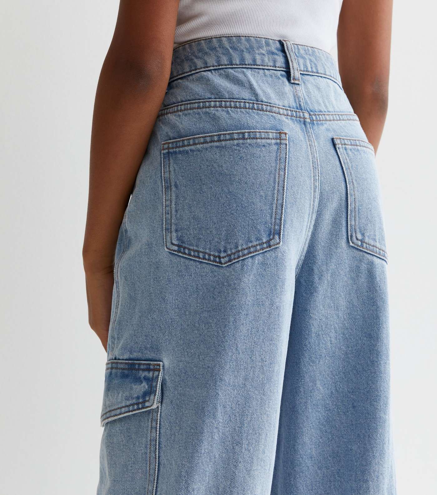WIDE LEG CARGO - DENIMS