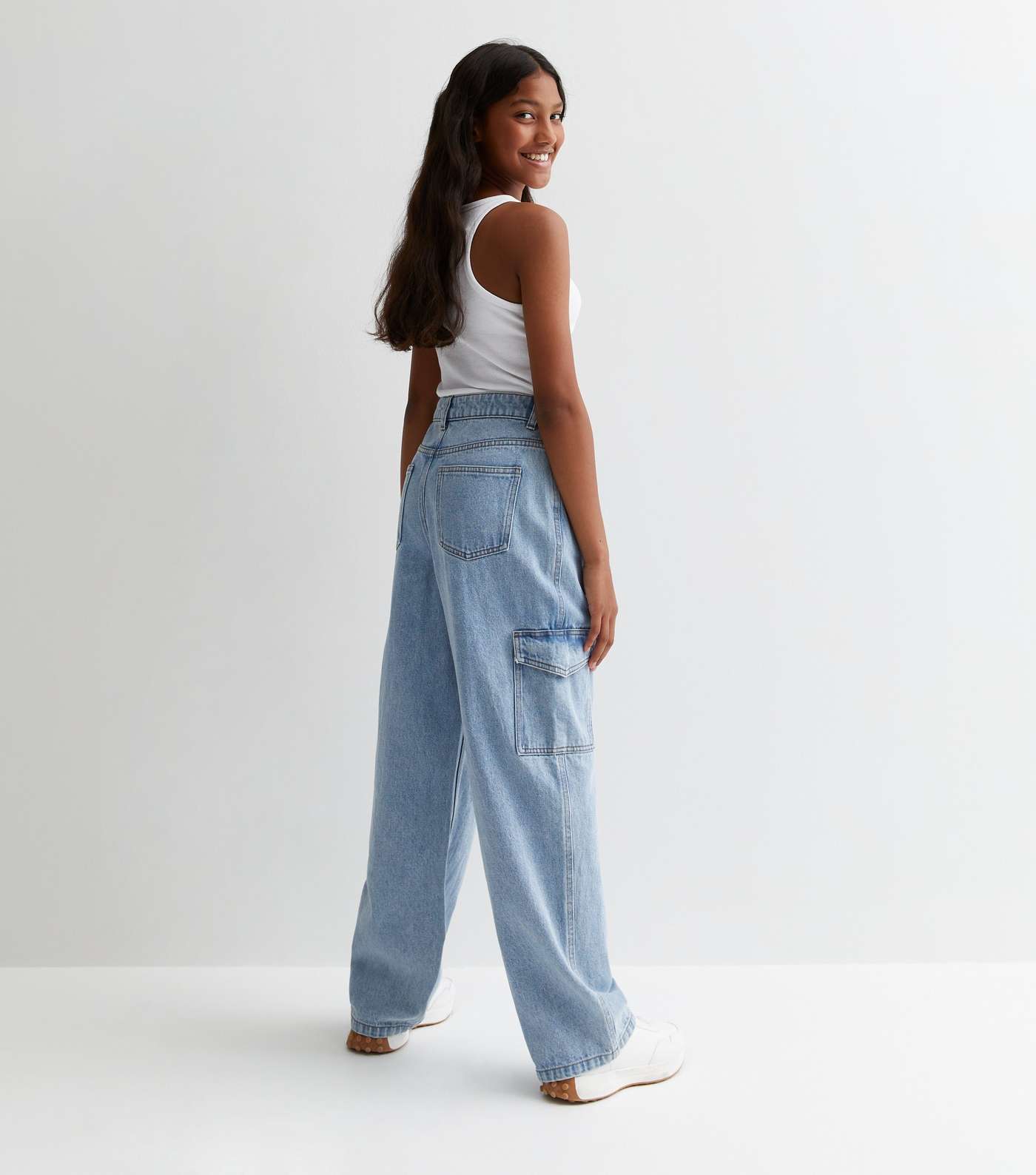 WIDE LEG CARGO - DENIMS