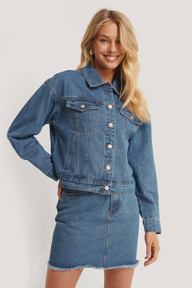 Women Blue Solid Jacket - DENIMS