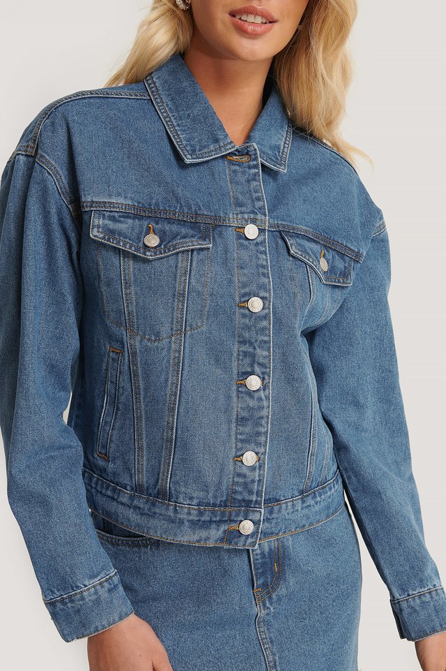 Women Blue Solid Jacket - DENIMS