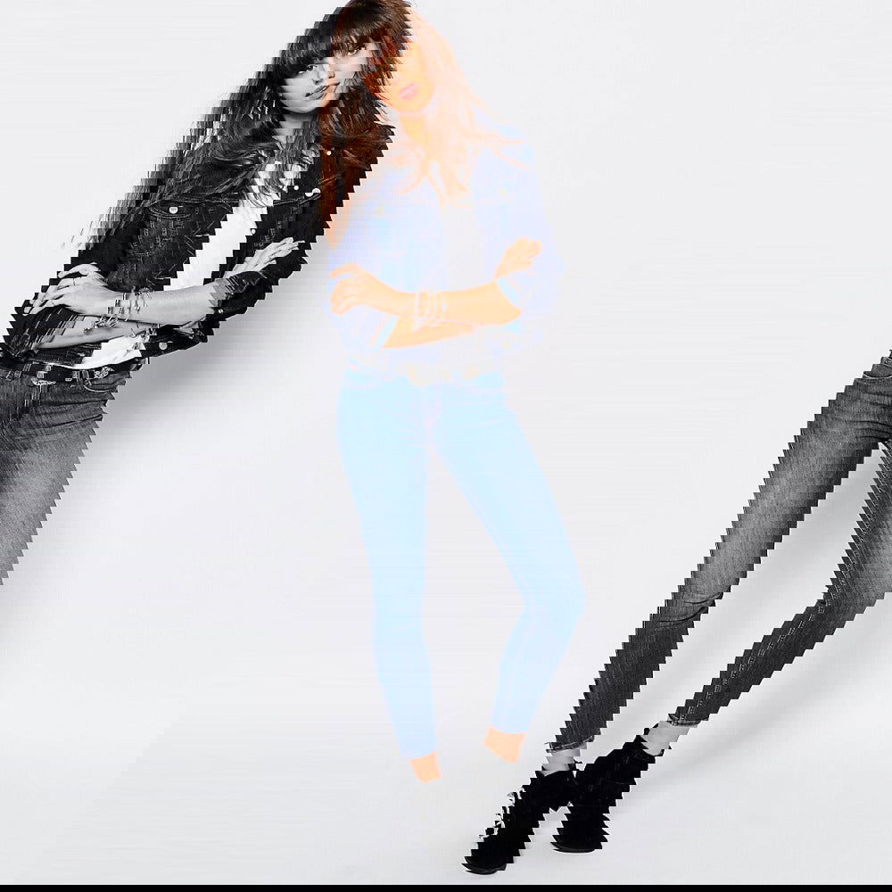 Women Dark Blue Solid Jacket - DENIMS