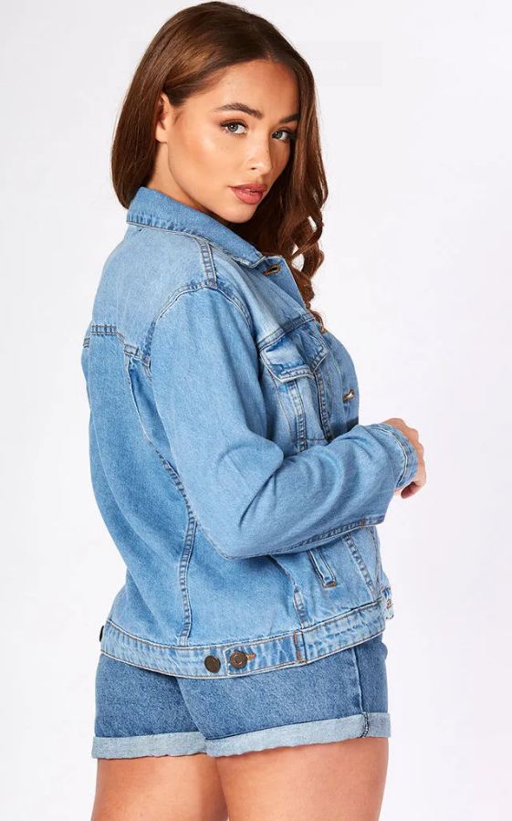 Women Light Blue Solid Jacket - DENIMS