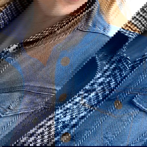 Women Light Blue Solid Jacket - DENIMS