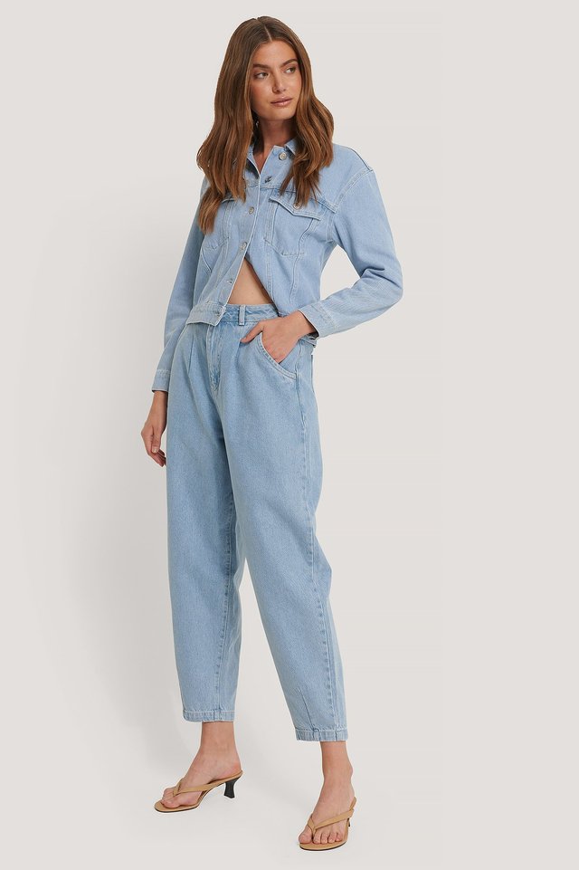 Women Light Blue Solid Jacket - DENIMS