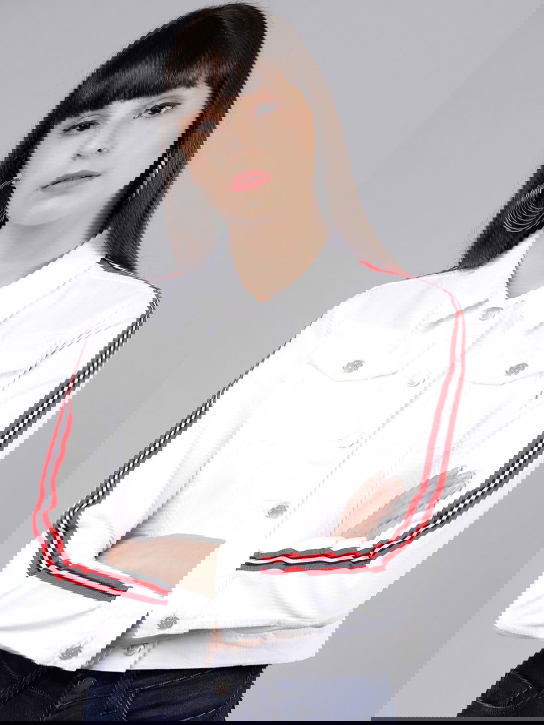 Women White Jacket - DENIMS