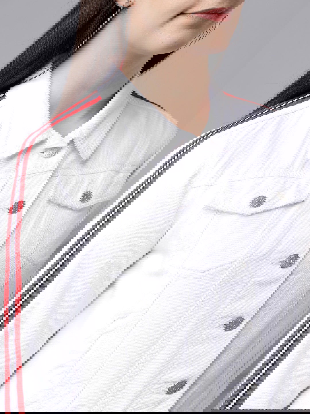 Women White Jacket - DENIMS