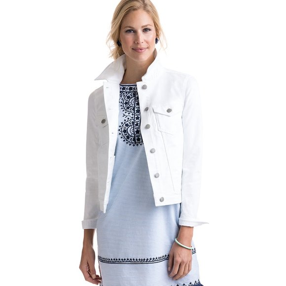Women White Solid Jacket - DENIMS