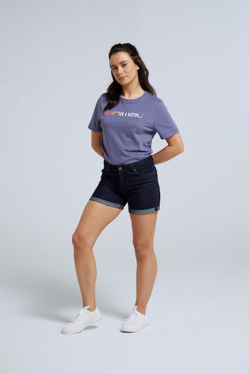 Womens Blue Skye Organic Shorts For Women - DENIMS