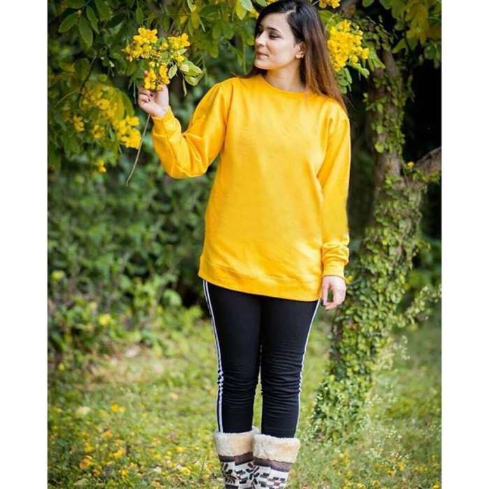 Yellow Sweat Shirt For womens