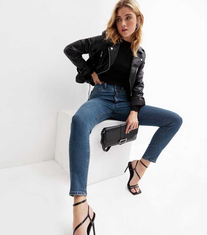 Blue Lift & Shape High Waist Yazmin Skinny Jeans - DENIMS - Jeans -