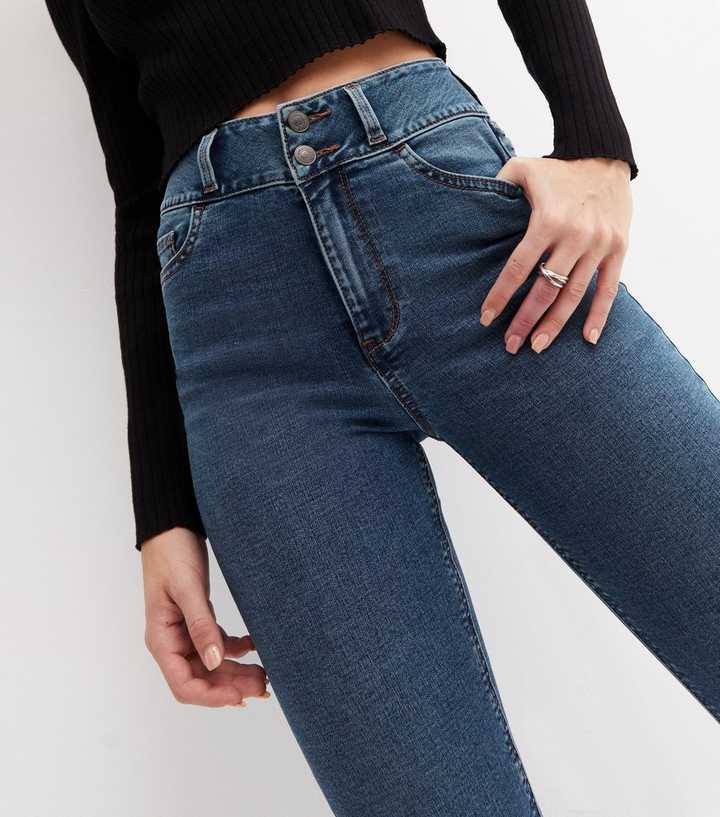 Blue Lift & Shape High Waist Yazmin Skinny Jeans - DENIMS - Jeans -