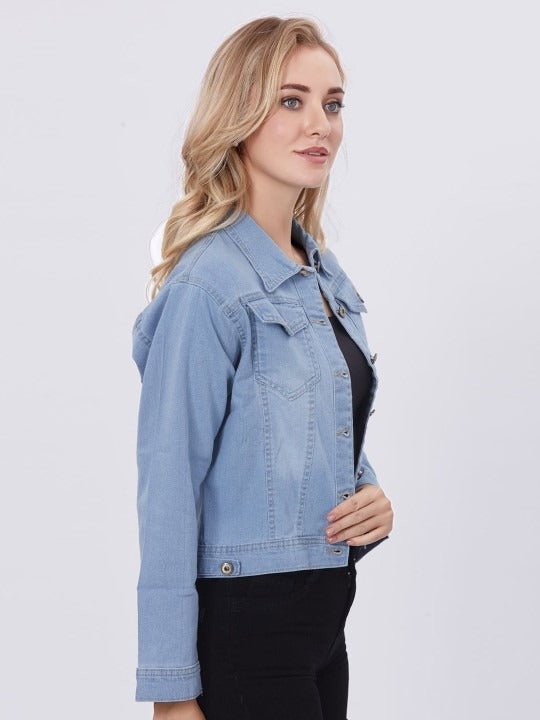 Blum Denim Lightweight Crop Denim Jacket By HB - DENIMS - Denim Jackets -