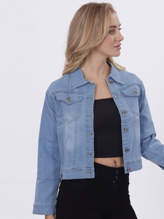 Blum Denim Lightweight Crop Denim Jacket By HB - DENIMS - Denim Jackets -