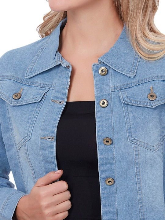 Blum Denim Lightweight Crop Denim Jacket By HB - DENIMS - Denim Jackets -