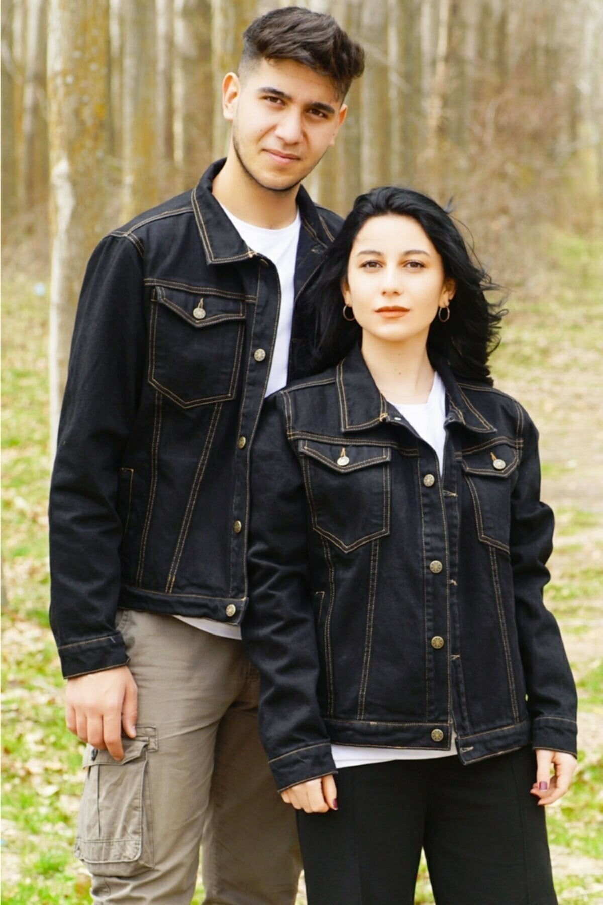 Couple Denim Jacket Black - DENIMS - Denim Jackets -