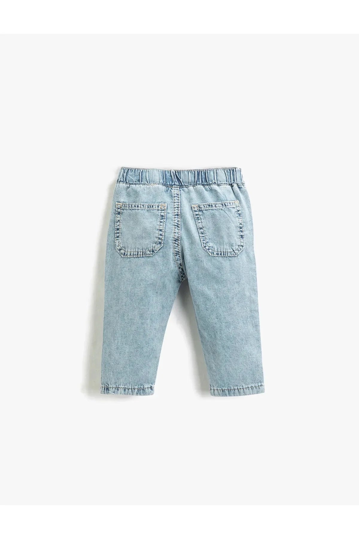 Denim Trousers Relaxed Cut Elastic Waist For Toddler - DENIMS - Boys Jeans -