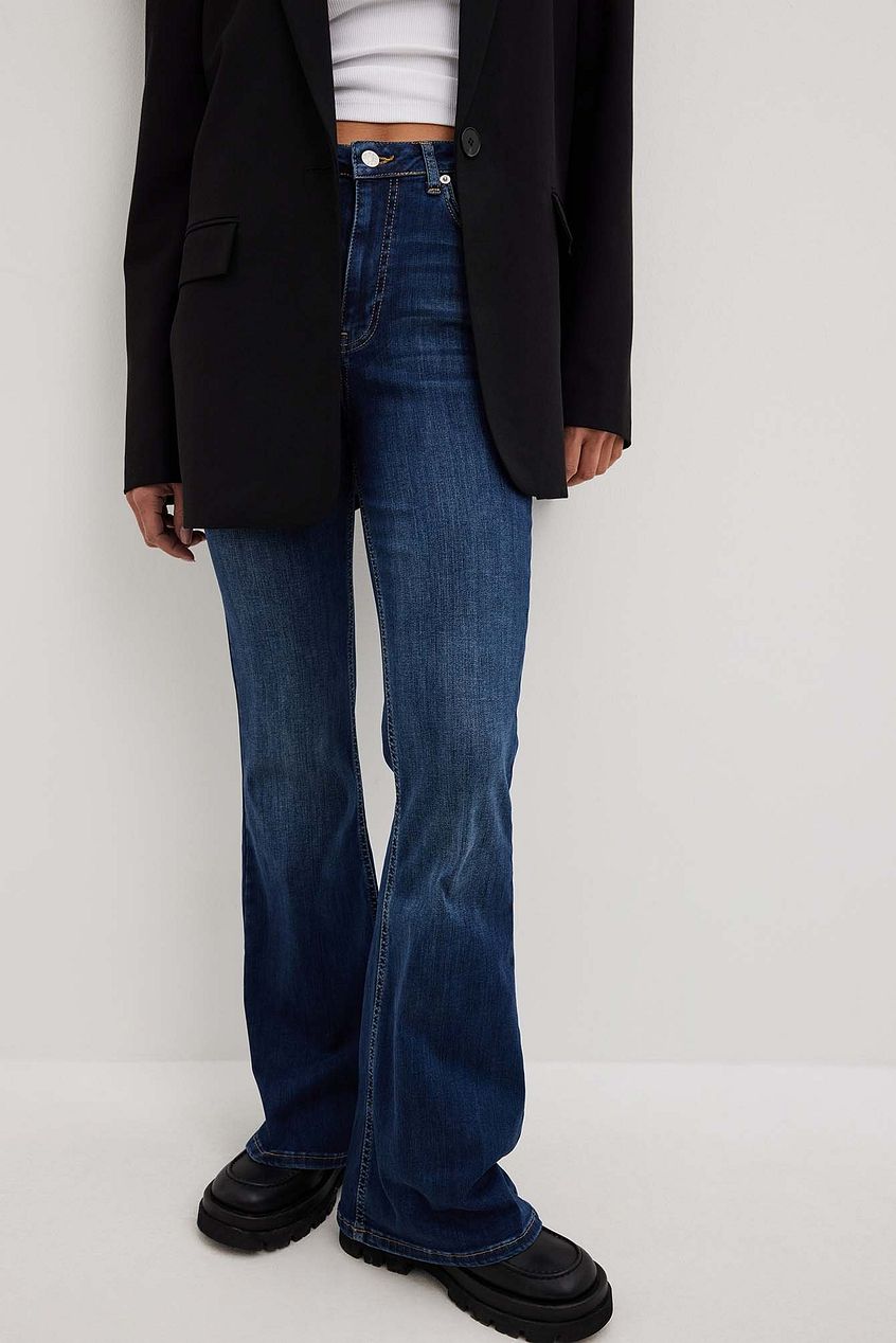 Flared High Waist Stretch Jeans For Womens - DENIMS - Jeans -