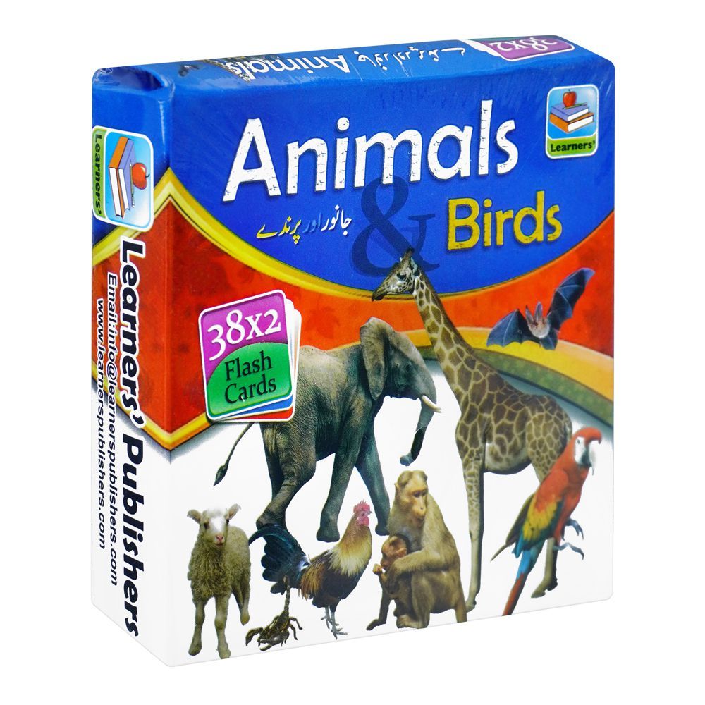 Flash Cards Birds & Animals, Small 7.6 X 7.6 Cm, 76 - Pack - DENIMS - Board Games -