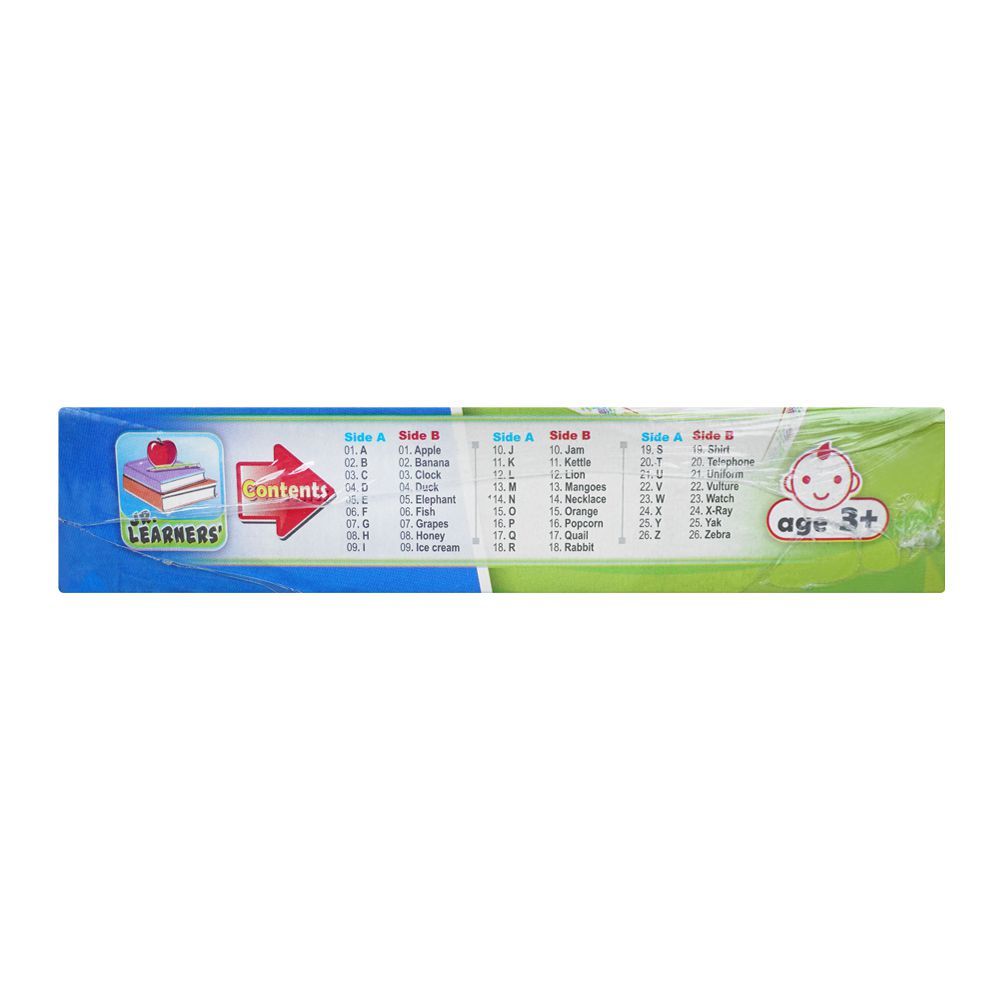 Flash Cards With Pictures ABC, Large 7 X 9.5 Inches, For 3+ Years, 26 - Pack - DENIMS - Board Games -