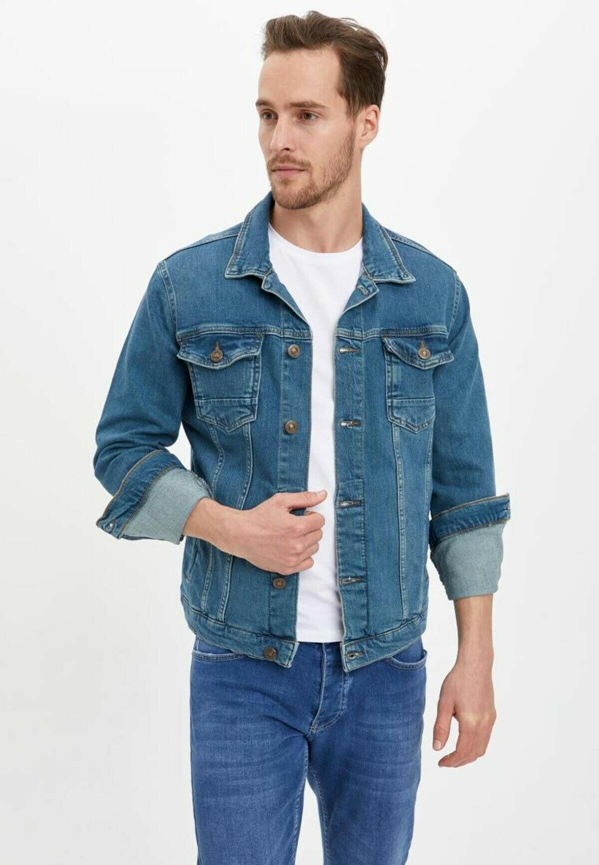 HB Mens Denim Jacket Stretchable Fine Lycra - DENIMS - Denim Jacket -