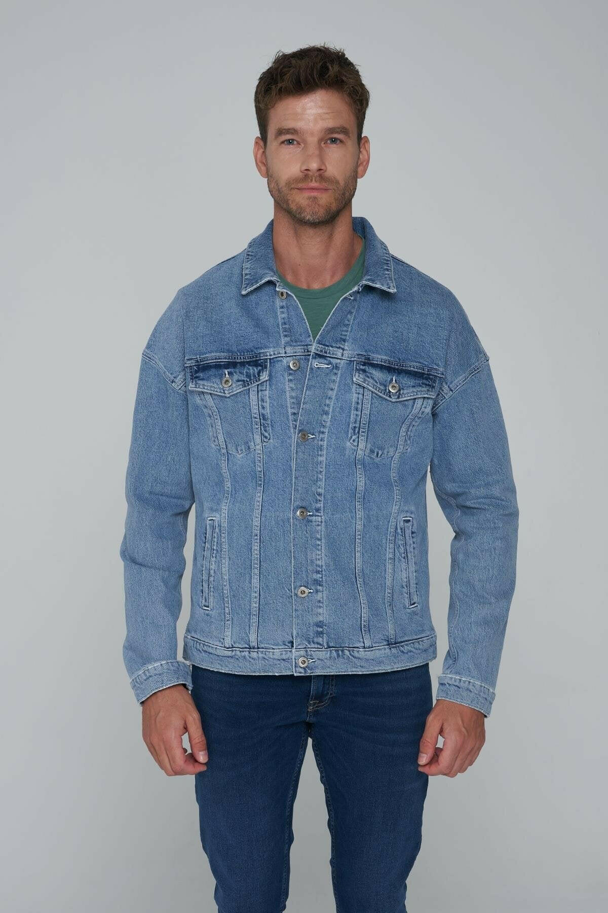 HB Mens Denim Jacket Stretchable Fine Lycra - DENIMS - Denim Jacket -